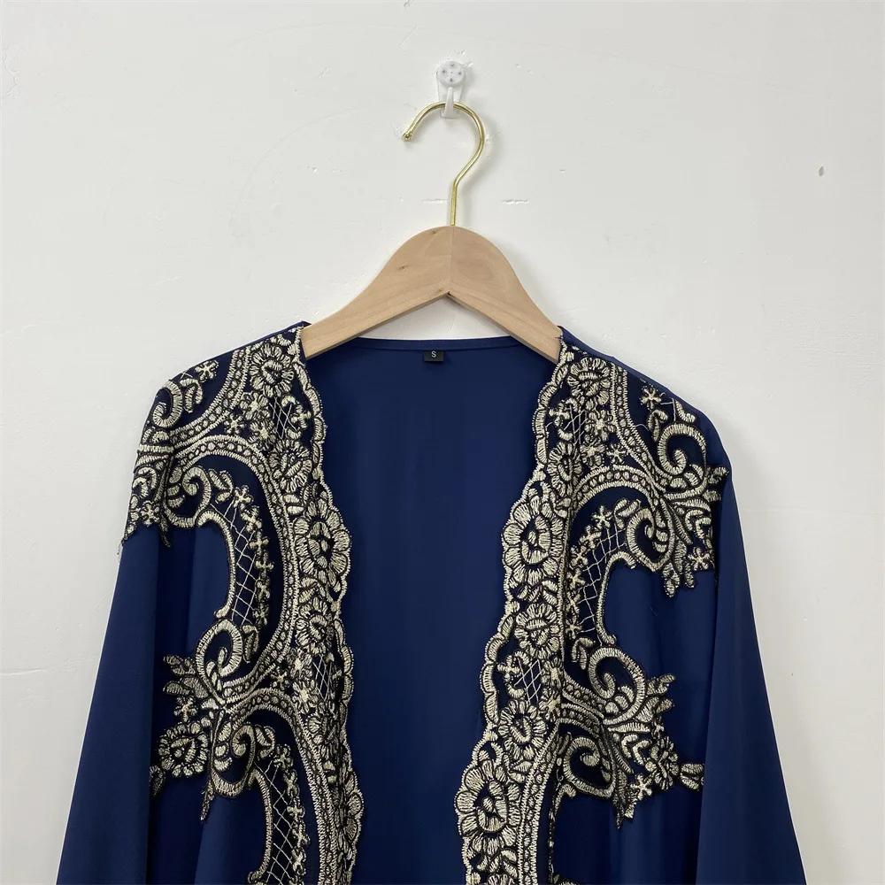 Ramadan Muslim Dress Luxury Dubai Open Abaya Women Turkey Kaftan Eid Kebaya Islam Clothing Caftan Marocain Femme Kimono Cardigan