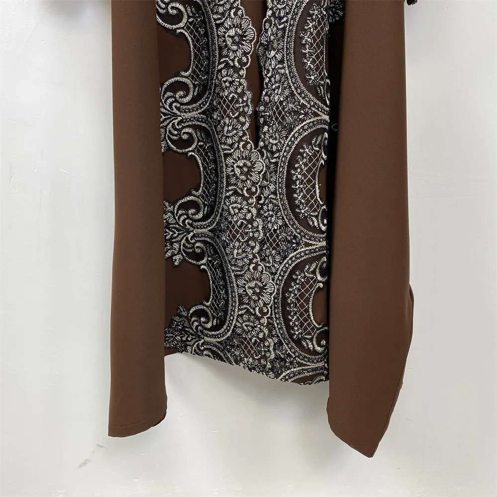 Ramadan Muslim Dress Luxury Dubai Open Abaya Women Turkey Kaftan Eid Kebaya Islam Clothing Caftan Marocain Femme Kimono Cardigan