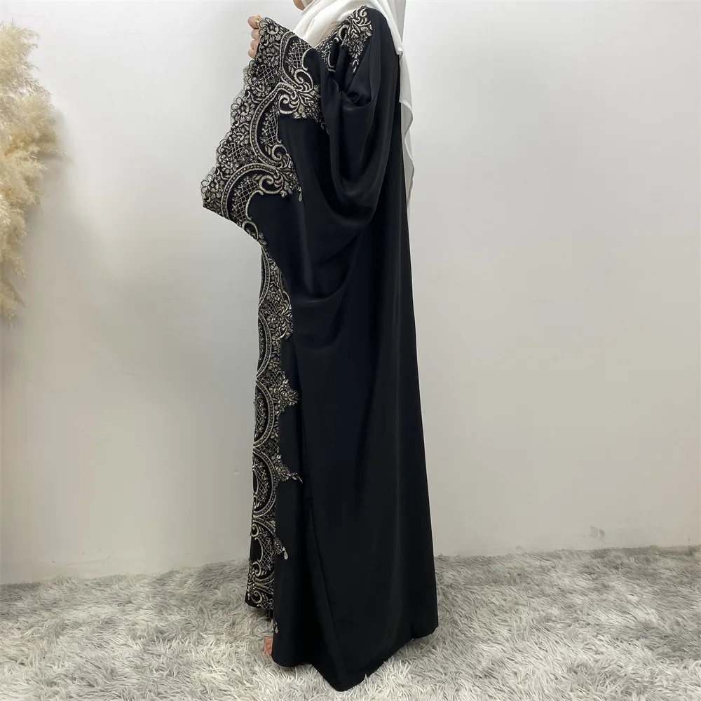 Ramadan Muslim Dress Luxury Dubai Open Abaya Women Turkey Kaftan Eid Kebaya Islam Clothing Caftan Marocain Femme Kimono Cardigan