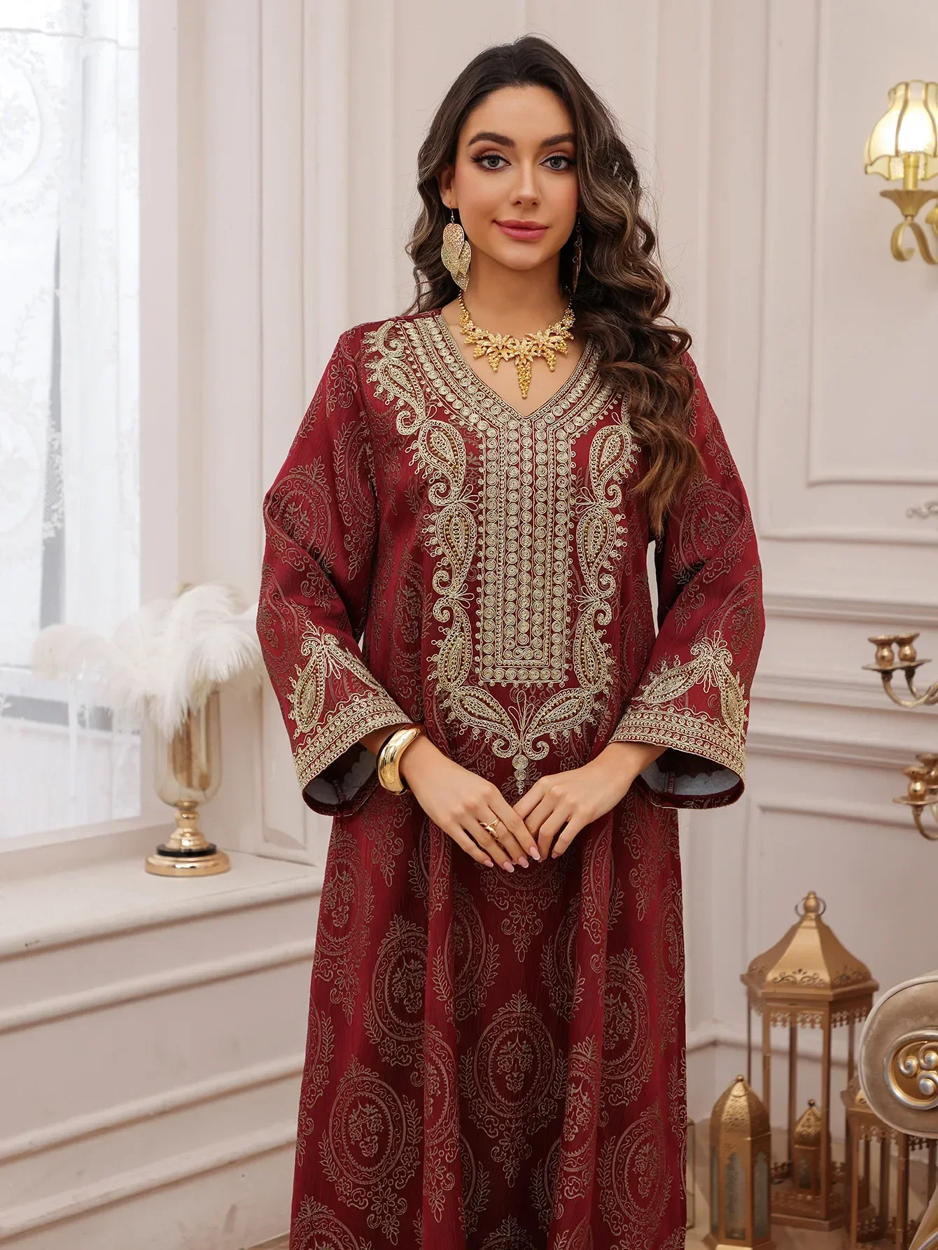 Eid Women Muslim Dress Jalabiya Abaya Dubai Vestidos Largos Party Caftan Ramadan Long Dresses Abayas Kaftan Arab Long Robe 2025