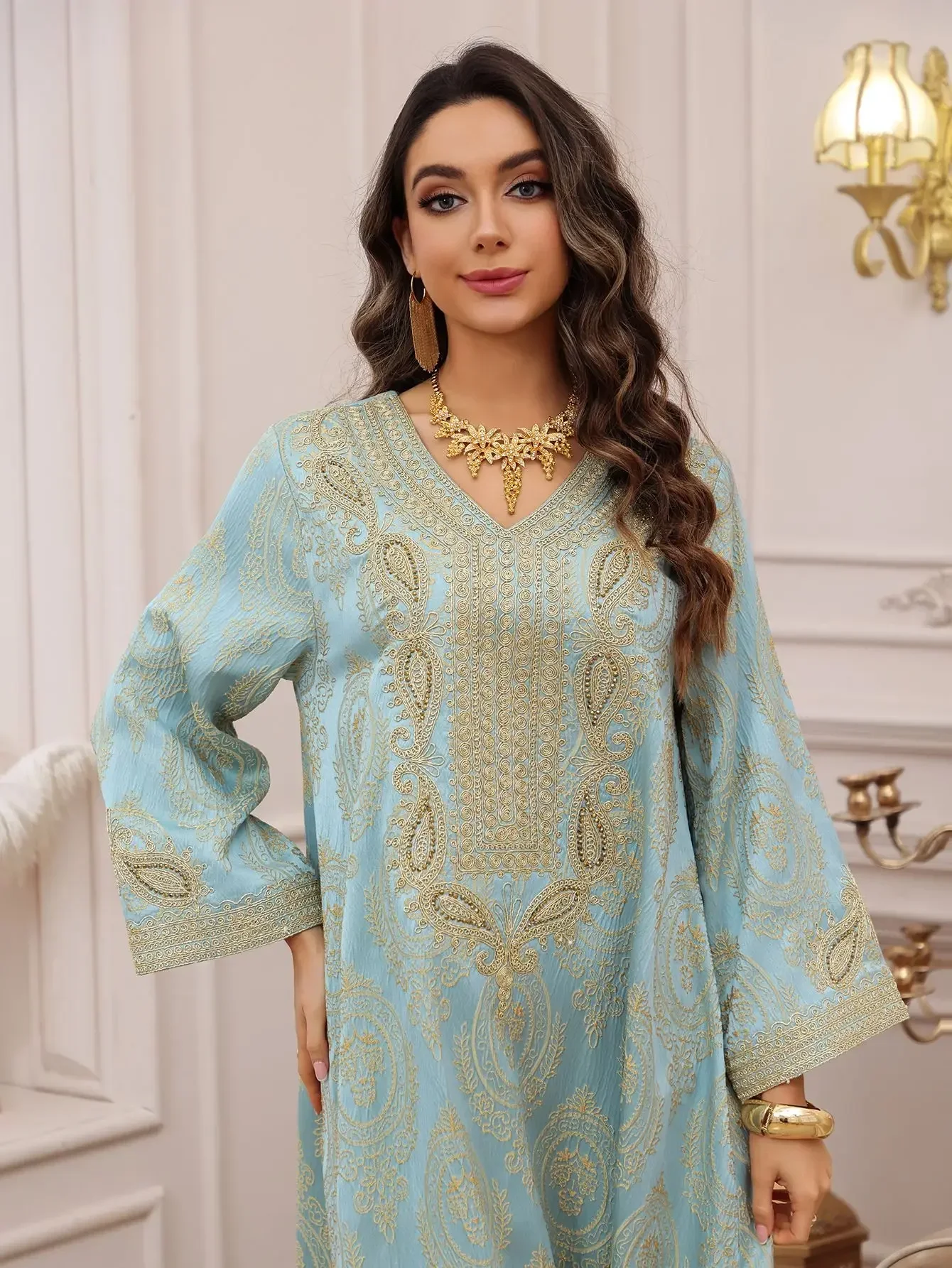 Eid Women Muslim Dress Jalabiya Abaya Dubai Vestidos Largos Party Caftan Ramadan Long Dresses Abayas Kaftan Arab Long Robe 2025
