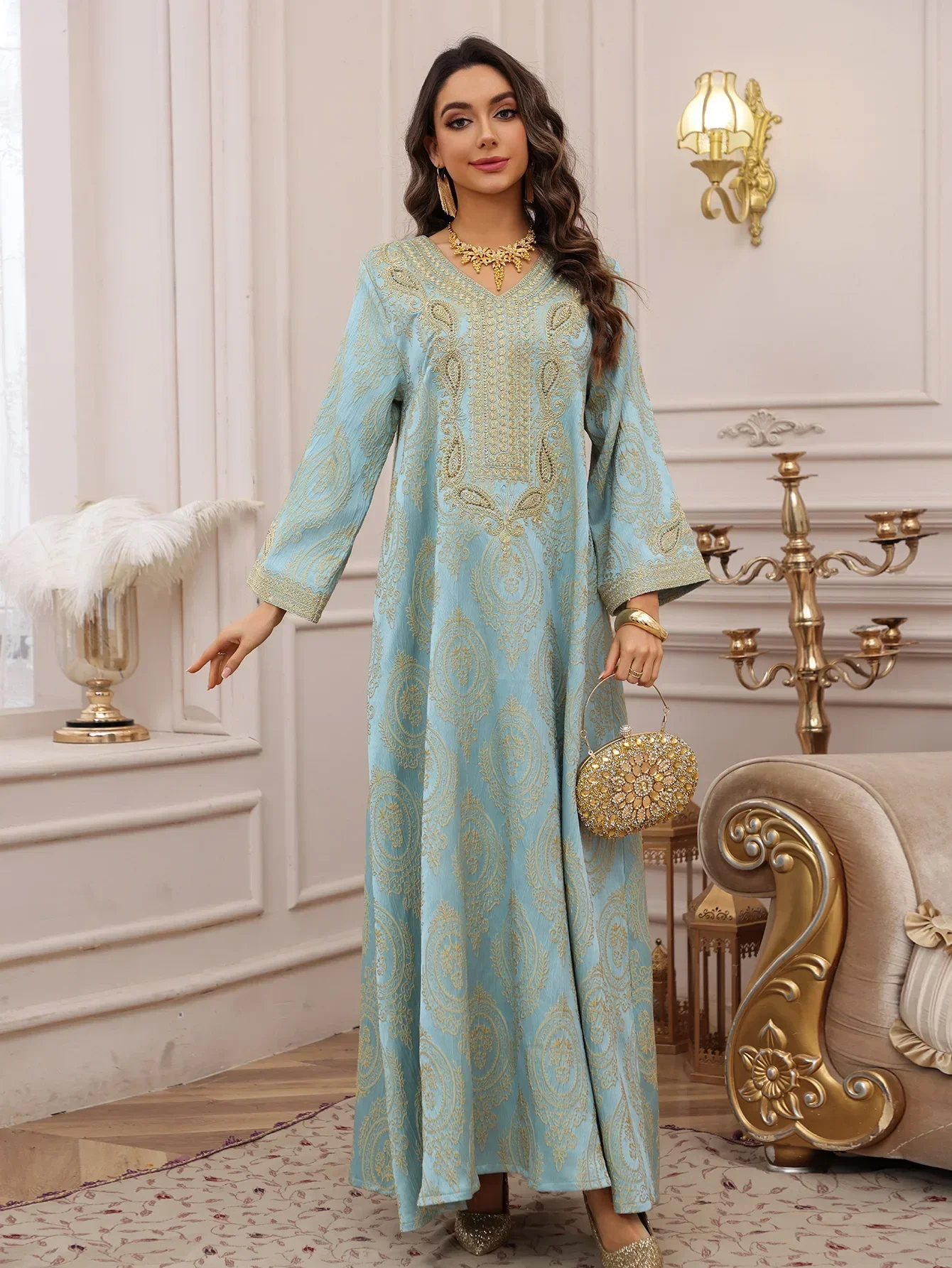 Eid Women Muslim Dress Jalabiya Abaya Dubai Vestidos Largos Party Caftan Ramadan Long Dresses Abayas Kaftan Arab Long Robe 2025