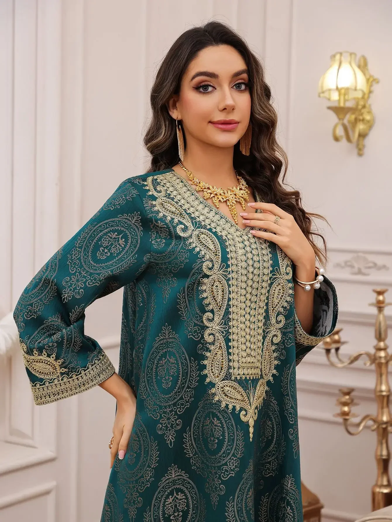 Eid Women Muslim Dress Jalabiya Abaya Dubai Vestidos Largos Party Caftan Ramadan Long Dresses Abayas Kaftan Arab Long Robe 2025