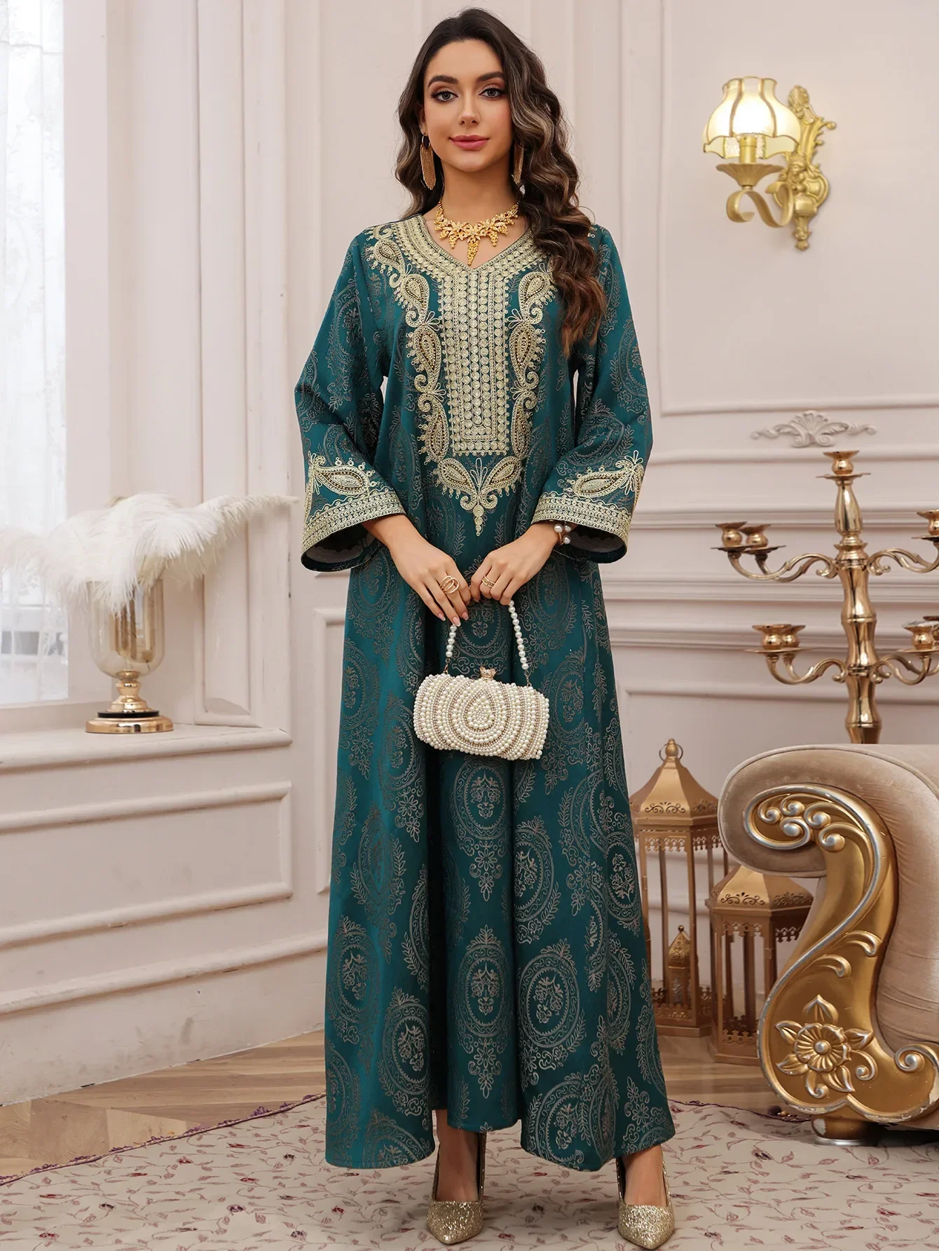 Eid Women Muslim Dress Jalabiya Abaya Dubai Vestidos Largos Party Caftan Ramadan Long Dresses Abayas Kaftan Arab Long Robe 2025