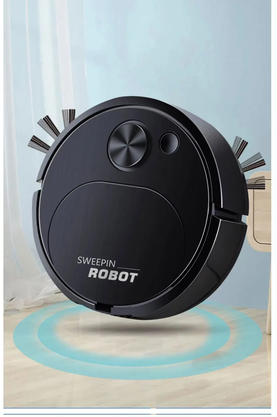 NEW USB Sweeping Robot Vacuum Cleaner Mopping 3 In 1 Smart Wireless 1500Pa Dragging Cleaning Sweep Floor for Home Office