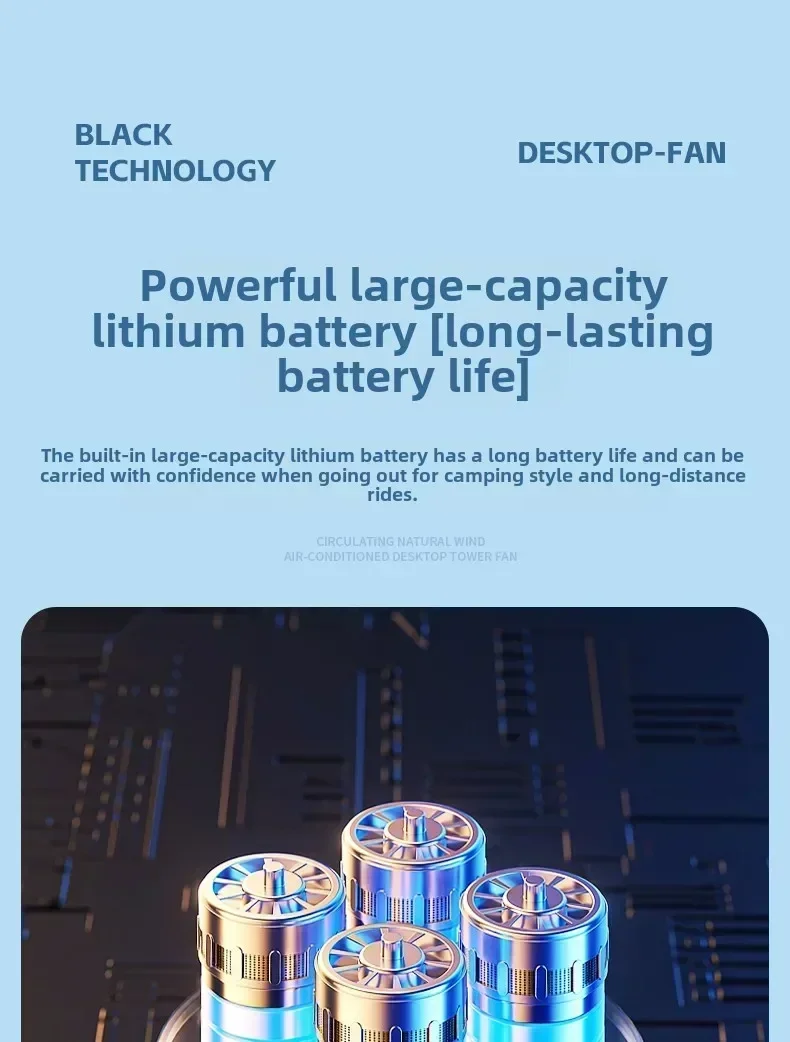 Portable air conditioning fan mini evaporative air cooler with 7 color LED lights 1/2/3 hour timer 3 wind speeds and 3 spray mod