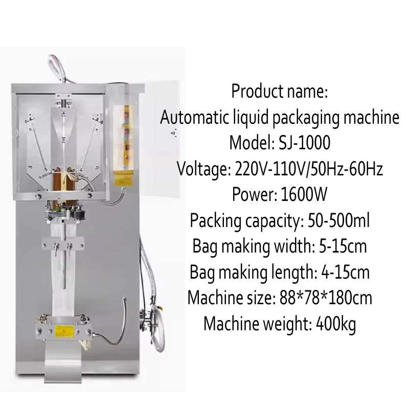 New design fully automatic plastic bag drinking water sachet beverage Liquid Packaging Machine
