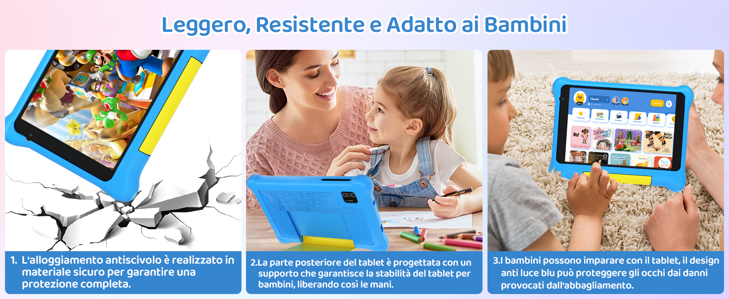 Kid Tablet 7 Inch Tablet for Children Android 13 5GB RAM 32GB ROM 128GB Expandable Quad Core Wi-Fi Bluetooth Type-C Children's Kid Tablet 7 Inch Tablet for Children Android 13 5GB RAM 32GB ROM 128GB Expandable Quad Core Wi-Fi Bluetooth Type-C Children's