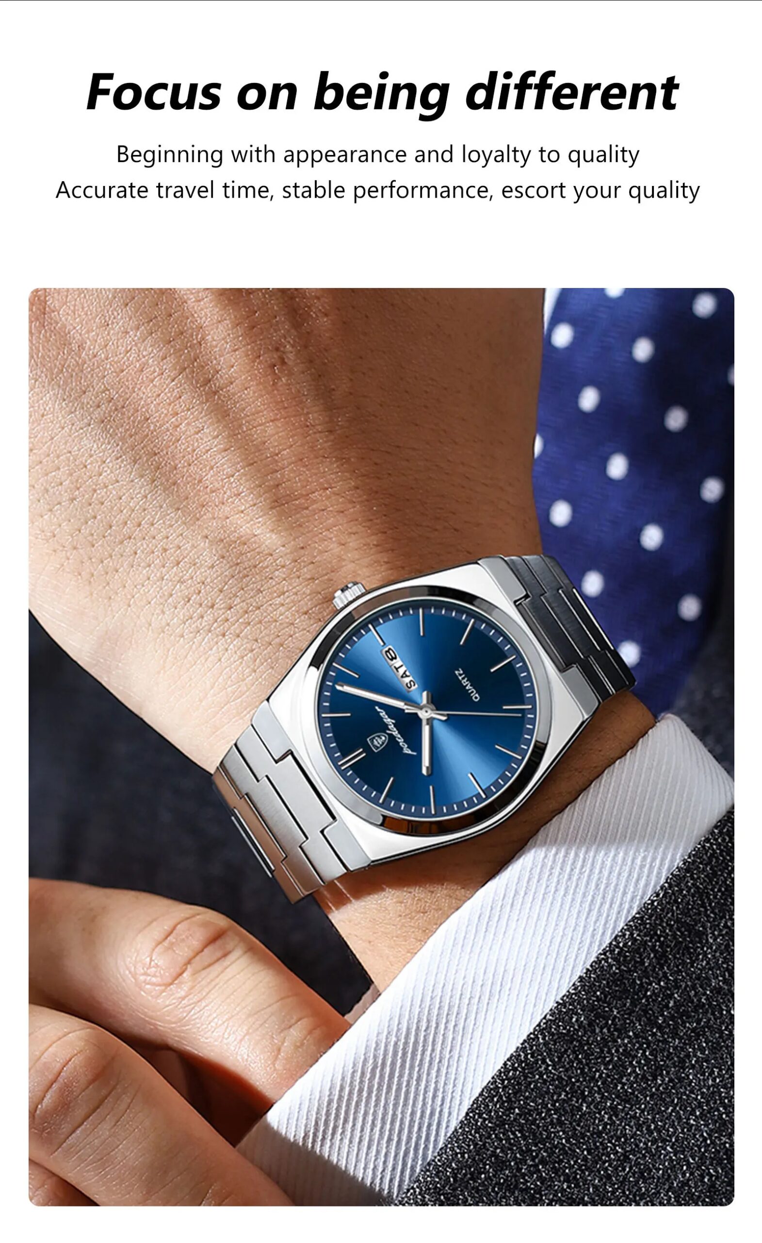 POEDAGAR Luxury Watches For Men Stainless Steel Waterproof Luminous Man Watch Date Week Fashion Casual Men's Quartz Watch Reloj