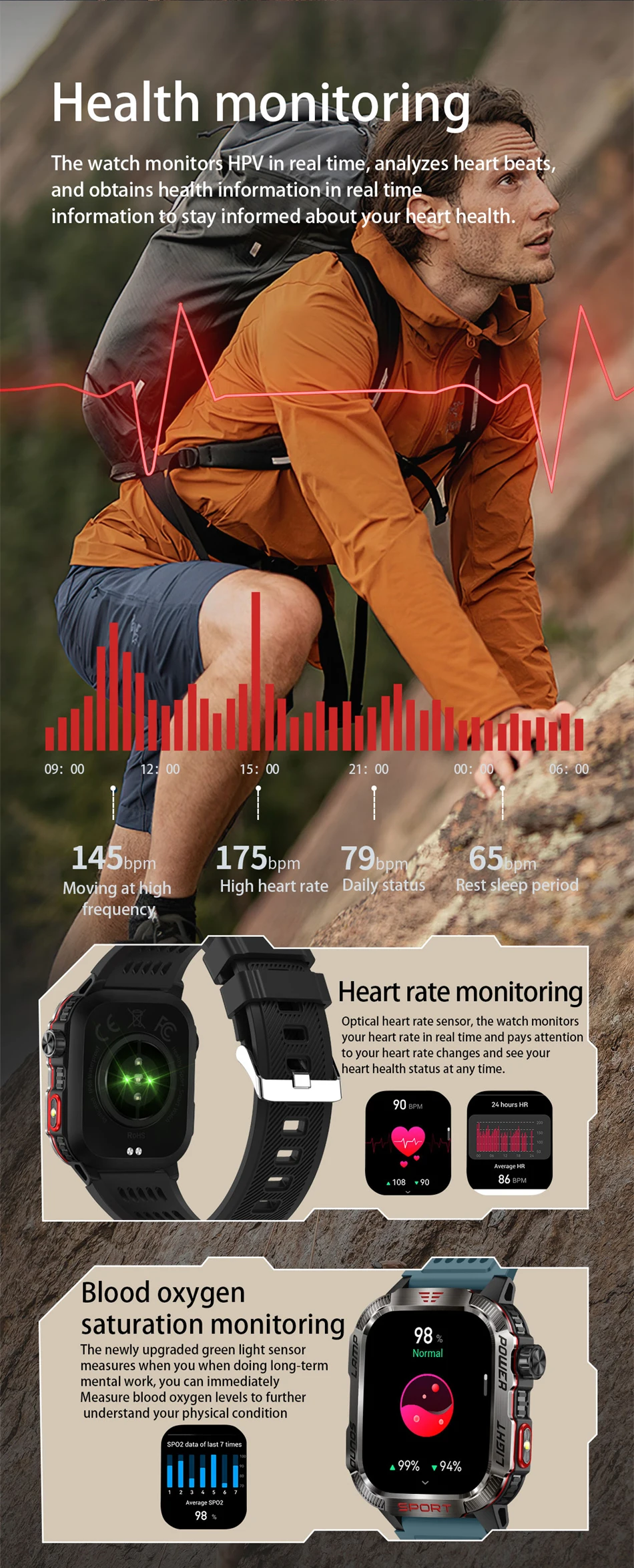 New For Huawei Xiaomi Military GPS Smart Watch Men Flashlight Compass Waterproof Outdoor Sport Tracker Bluetooth Call Smartwatch New For Huawei Xiaomi Military GPS Smart Watch Men Flashlight Compass Waterproof Outdoor Sport Tracker Bluetooth Call Smartwatch
