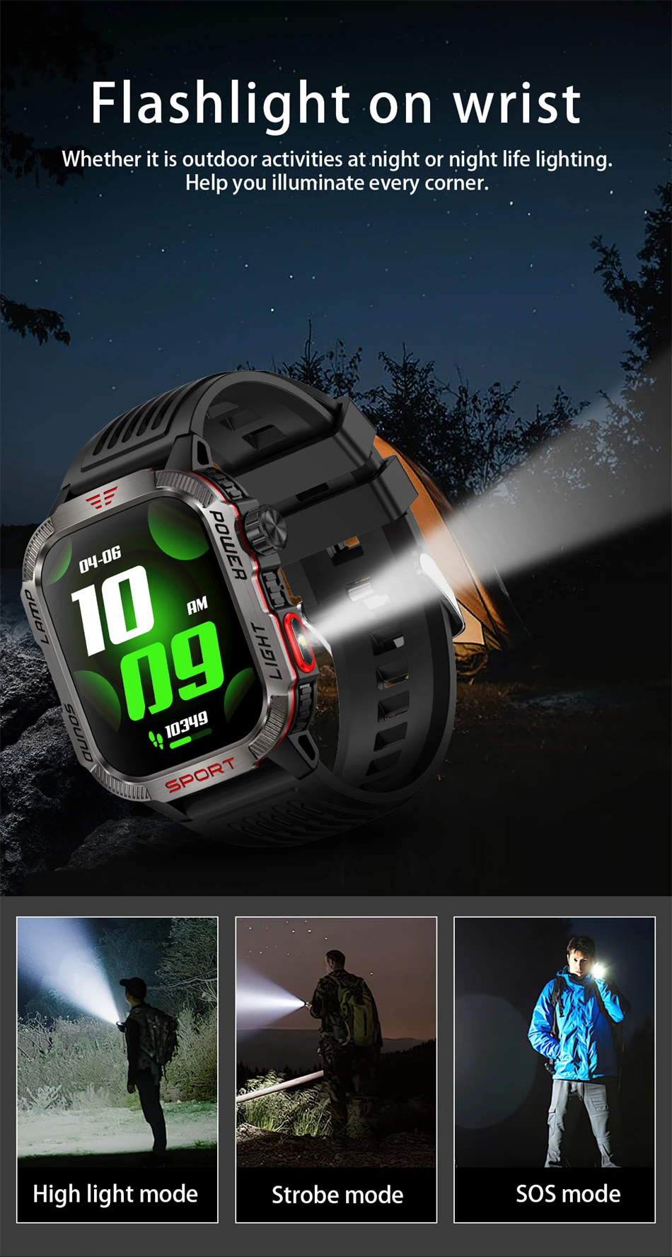 New For Huawei Xiaomi Military GPS Smart Watch Men Flashlight Compass Waterproof Outdoor Sport Tracker Bluetooth Call Smartwatch New For Huawei Xiaomi Military GPS Smart Watch Men Flashlight Compass Waterproof Outdoor Sport Tracker Bluetooth Call Smartwatch