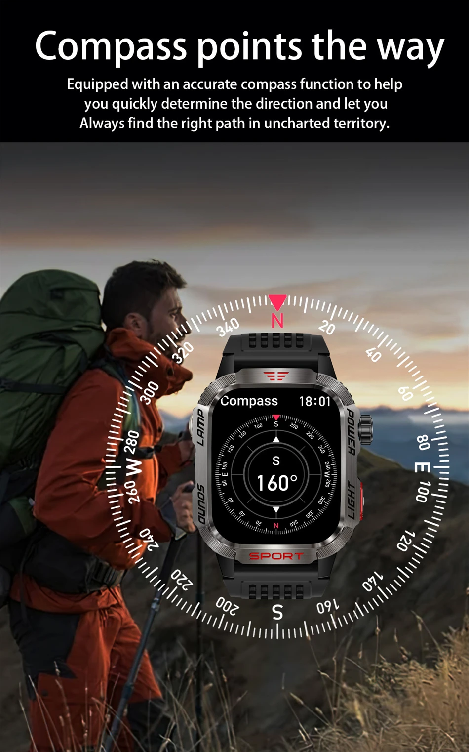 New For Huawei Xiaomi Military GPS Smart Watch Men Flashlight Compass Waterproof Outdoor Sport Tracker Bluetooth Call Smartwatch New For Huawei Xiaomi Military GPS Smart Watch Men Flashlight Compass Waterproof Outdoor Sport Tracker Bluetooth Call Smartwatch