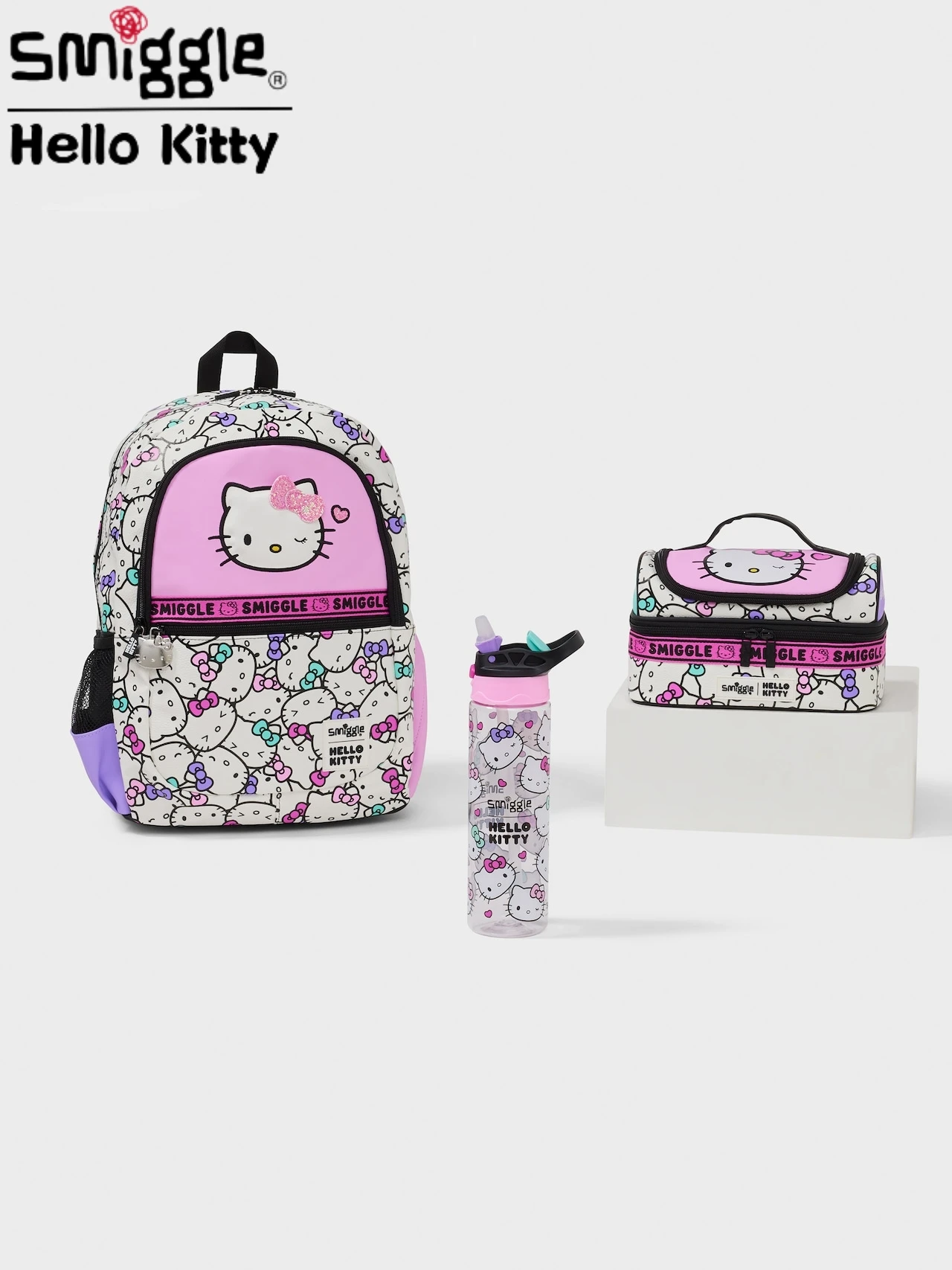 Hot Sales New Australia Smiggle Hello Kitty Cartoon Series Children School Bag Anime Backpack Student Gift