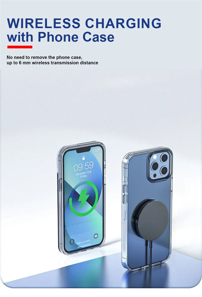 Magnetic Wireless Charger Fast Charging Pad Stand for iPhone 16 15 14 13 12Pro Max Airpods PD USB A Phone Chargers Dock Station Magnetic Wireless Charger Fast Charging Pad Stand for iPhone 16 15 14 13 12Pro Max Airpods PD USB A Phone Chargers Dock Station