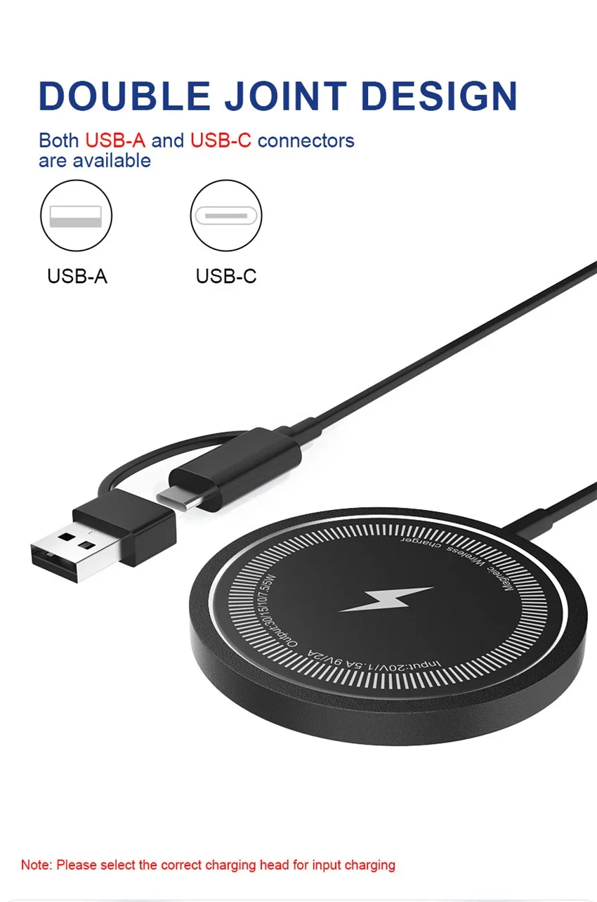 Magnetic Wireless Charger Fast Charging Pad Stand for iPhone 16 15 14 13 12Pro Max Airpods PD USB A Phone Chargers Dock Station Magnetic Wireless Charger Fast Charging Pad Stand for iPhone 16 15 14 13 12Pro Max Airpods PD USB A Phone Chargers Dock Station
