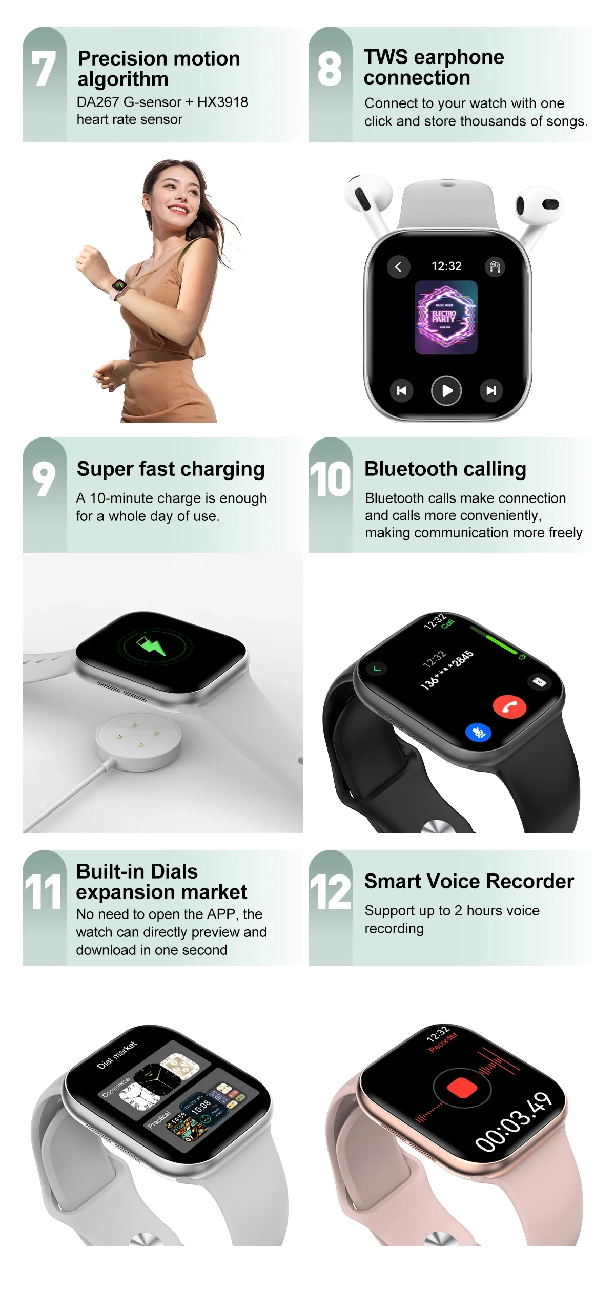 2025New GPS Smart Watch Series 10 For Apple Watch 10 Memory Music Video Bluetooth Call Waterproof NFC Smartwatch For Android IOS