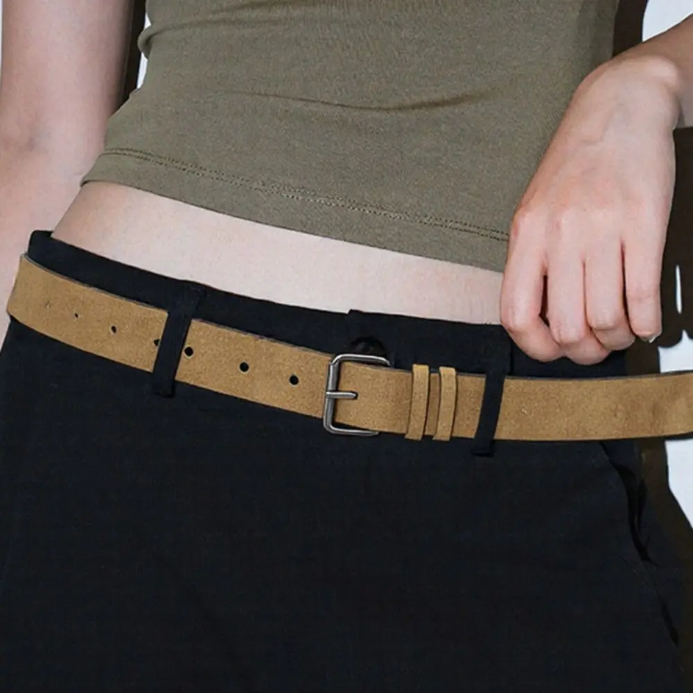 Fashion Pin buckle Suede Leather Belt Luxury Design Casual Business Waist Belt Retro Waistband For Women Fashion Pin buckle Suede Leather Belt Luxury Design Casual Business Waist Belt Retro Waistband For Women