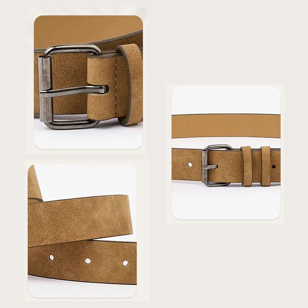 Fashion Pin buckle Suede Leather Belt Luxury Design Casual Business Waist Belt Retro Waistband For Women Fashion Pin buckle Suede Leather Belt Luxury Design Casual Business Waist Belt Retro Waistband For Women