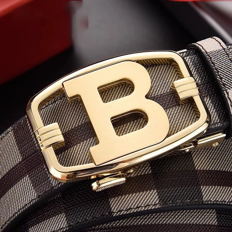 Luxury Brand Men Belt High Quality Leather Business Designer famous Belts for men Jeans Strap Male Metal Buckle belt