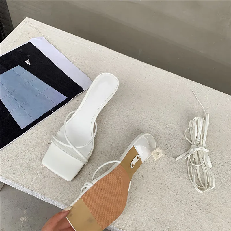 Eilyken Fashion Gold Silver Sandals Thin Low Heel Lace Up Rome Summer Gladiator Women Casual Narrow Band Shoes