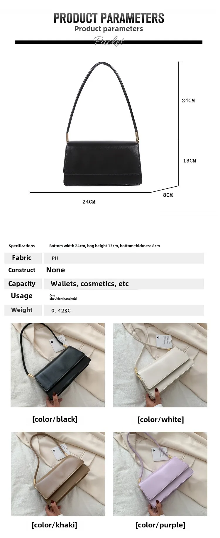 Luxury Brand Crossbody Bags for Women Fashion Design Underarm 2025 Woman Shoulder Bag Female Handbag and Purses Solid Color