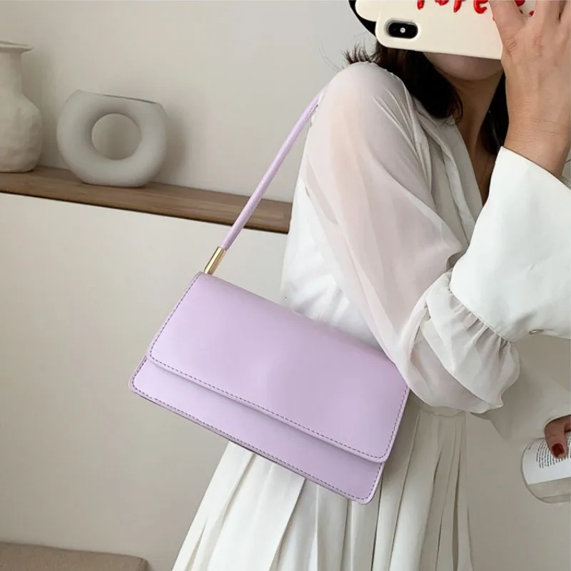 Luxury Brand Crossbody Bags for Women Fashion Design Underarm 2025 Woman Shoulder Bag Female Handbag and Purses Solid Color