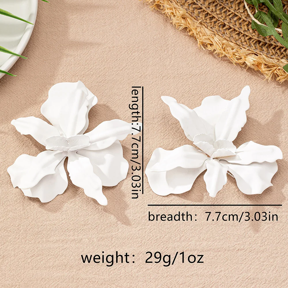 Purple Flower Earrings for Women Simple Fashion Ear Jewelry Accessories Hot Sale Party Gift 2024 New Style