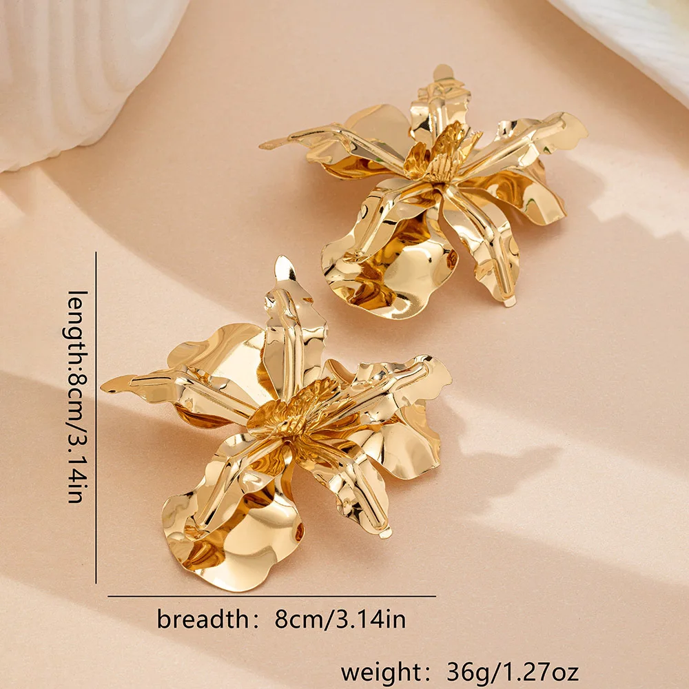 Purple Flower Earrings for Women Simple Fashion Ear Jewelry Accessories Hot Sale Party Gift 2024 New Style