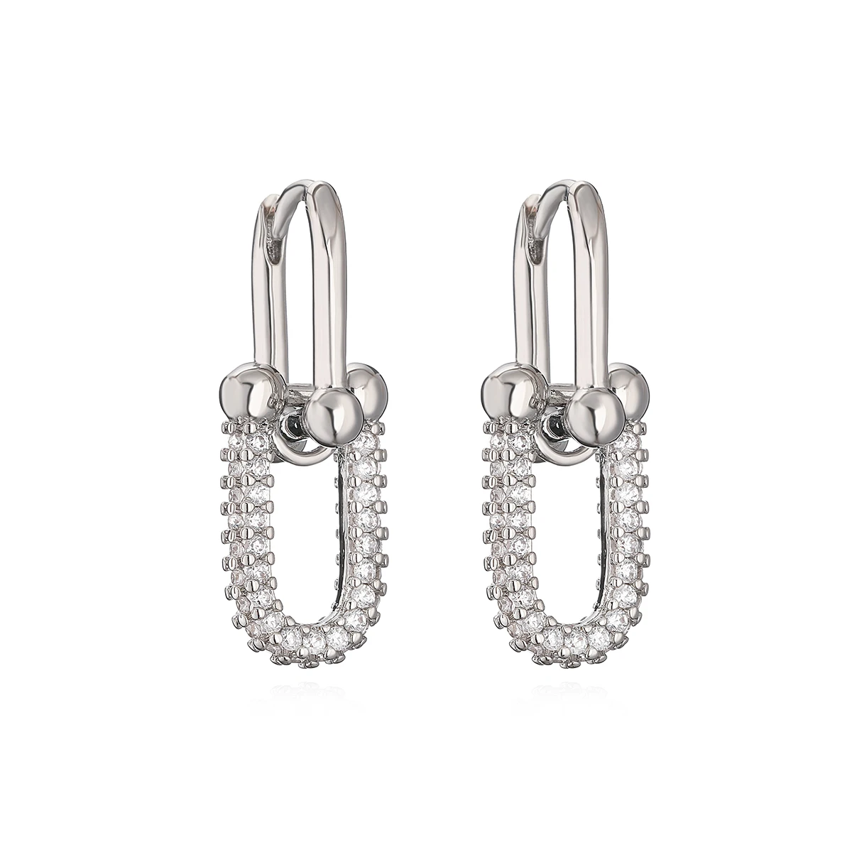 Mafisar Unique Design Gold/Silver Irregular Geometric Earrings Fashion Simple Zircon Earring Women Daily Party Jewelry Wholesale