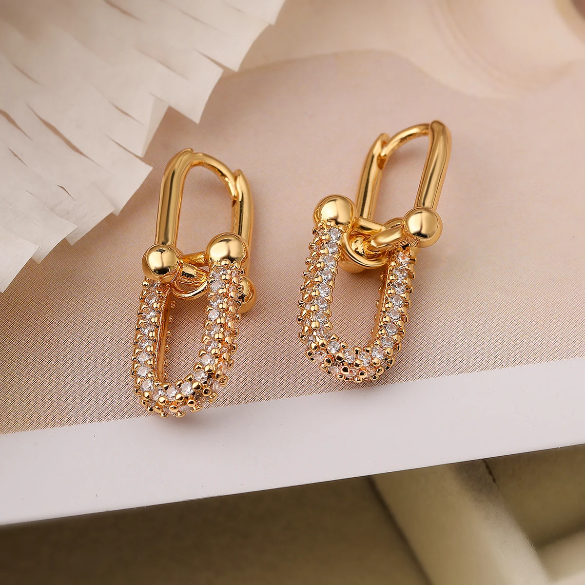 Mafisar Unique Design Gold/Silver Irregular Geometric Earrings Fashion Simple Zircon Earring Women Daily Party Jewelry Wholesale