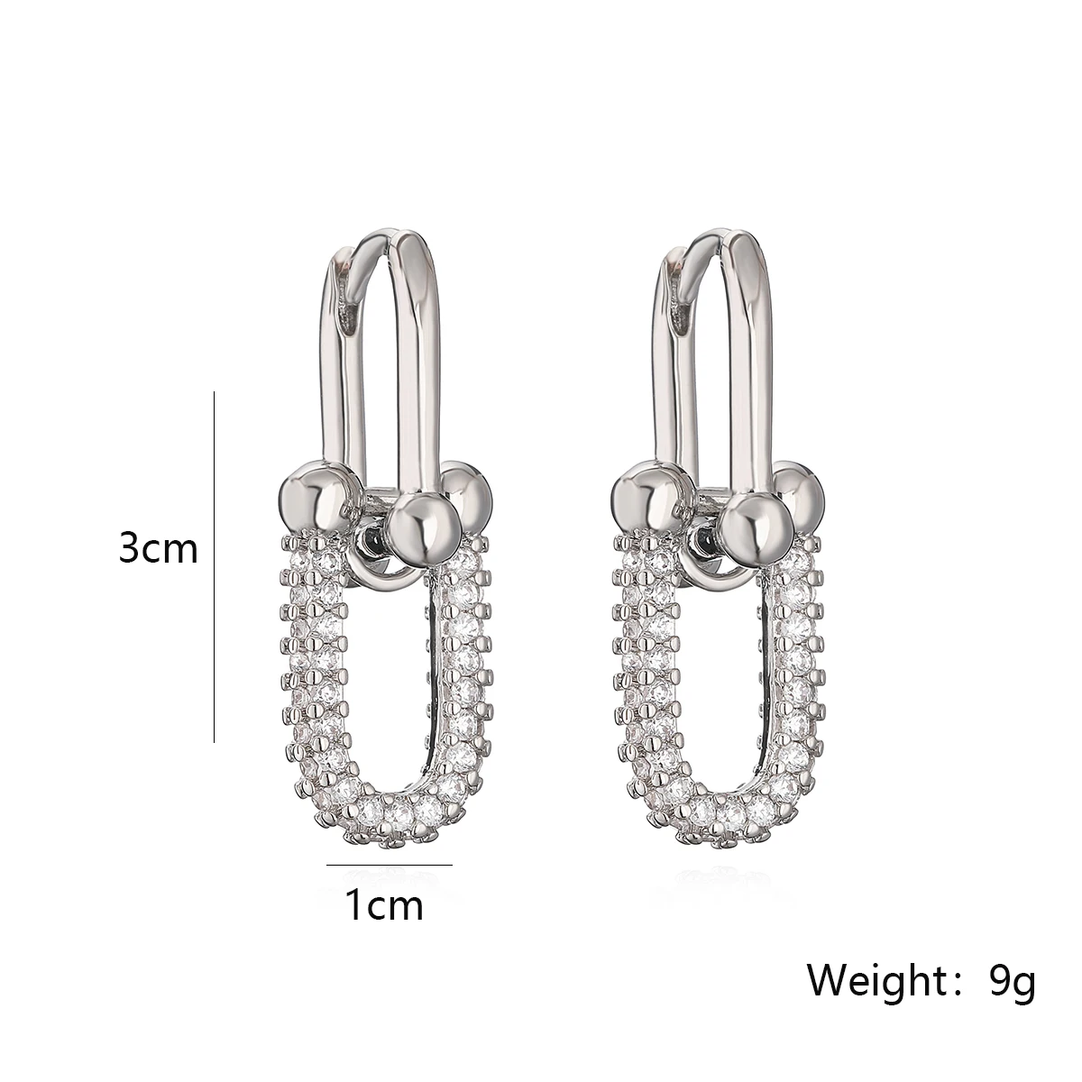 Mafisar Unique Design Gold/Silver Irregular Geometric Earrings Fashion Simple Zircon Earring Women Daily Party Jewelry Wholesale