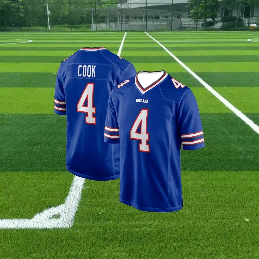 Buffalo American Football Jersey Sportswear Training Team Jerseys Bill Allen No.10 3D Printed Number Series Best-Selling Jerseys