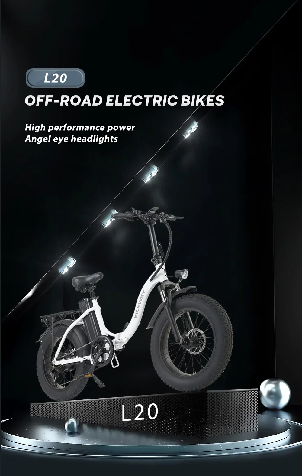 1000W motor 48V 20AH battery Australian warehouse Ebike L20 Fatbike Folding 20 Inch MTB Snow Bike with 50KM/H Electric