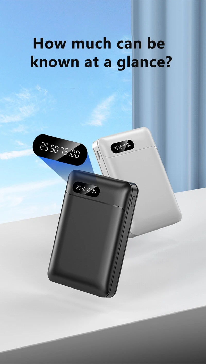 VIVO 30000mAh Power Bank 5V/2.1A Large Capacity Portable External Battery LED Digital Display Outdoor Power For IPhone Android