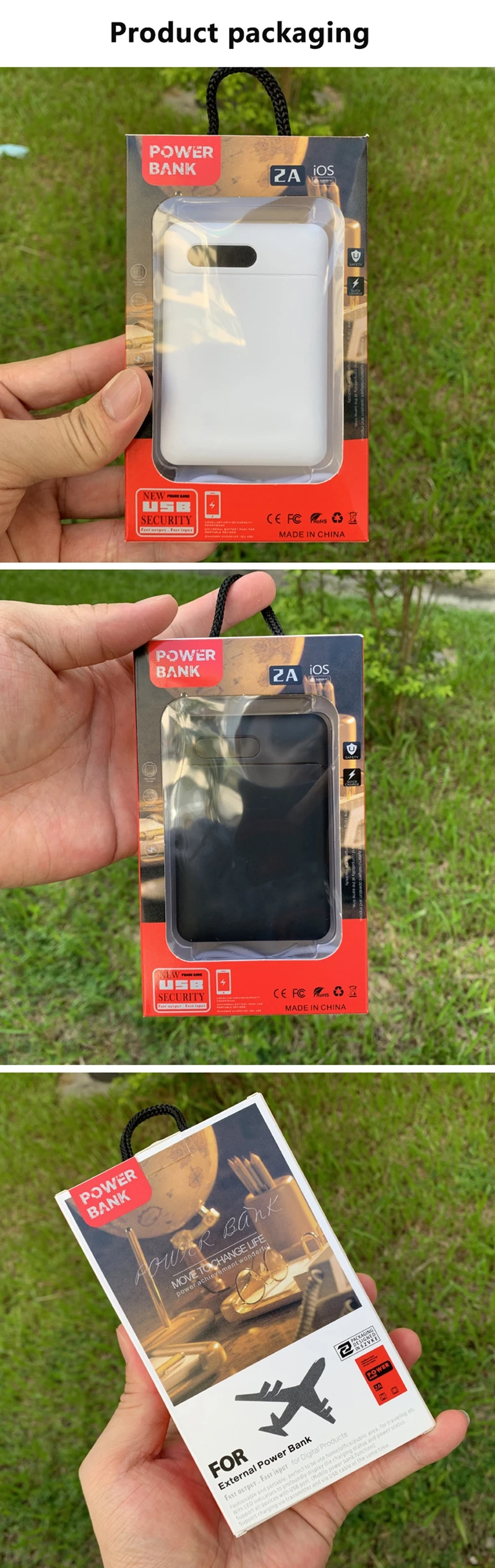 VIVO 30000mAh Power Bank 5V/2.1A Large Capacity Portable External Battery LED Digital Display Outdoor Power For IPhone Android