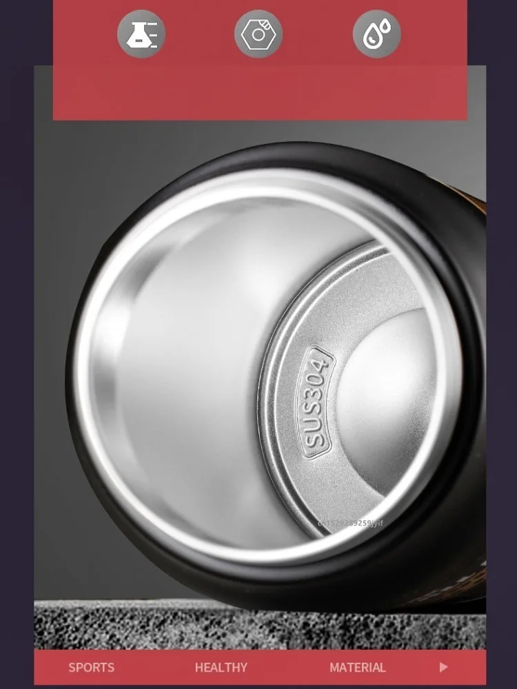 800/1000/1200/1500ML 304 Stainless Steel Thermos with Straw Thermal Mug Cup Sports Vacuum Flasks Cold and Hot Water Bottle