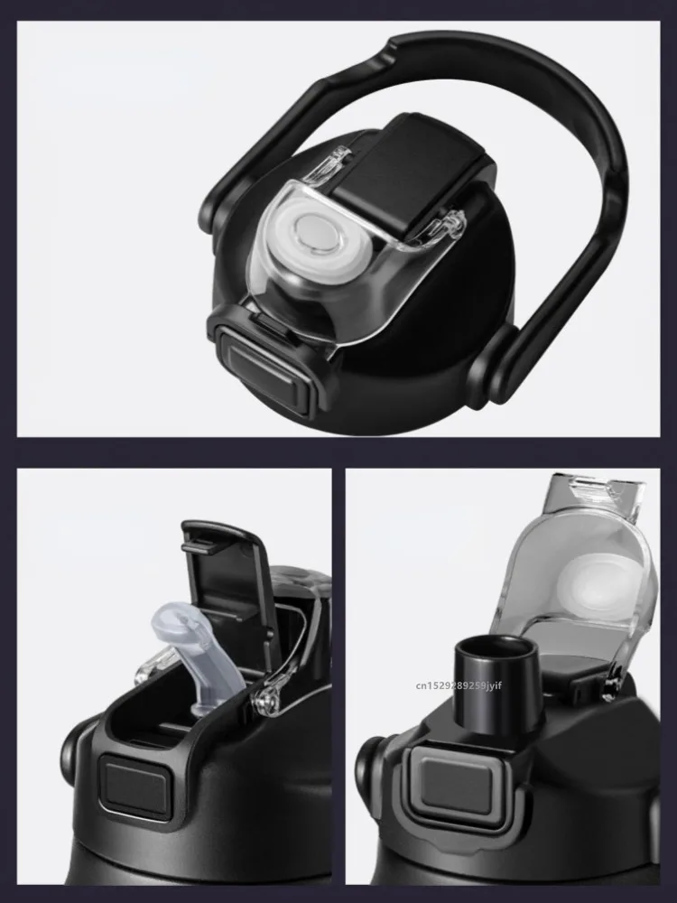 800/1000/1200/1500ML 304 Stainless Steel Thermos with Straw Thermal Mug Cup Sports Vacuum Flasks Cold and Hot Water Bottle