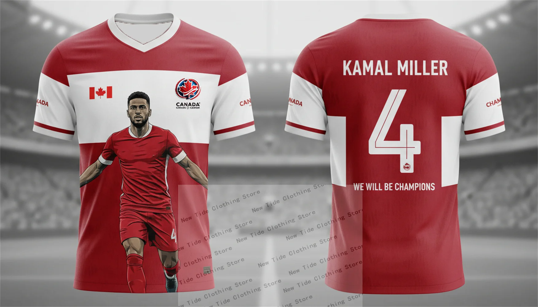 2026 World Cup Canada Football Soccer Jersey Men's Fan Version - We Will Be Champions - Support Your Team in Style