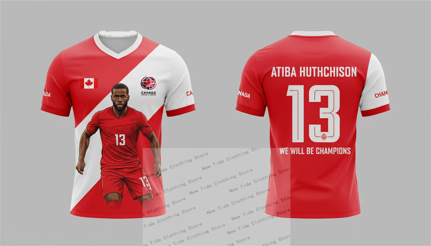 2026 World Cup Canada Football Soccer Jersey Men's Fan Version - We Will Be Champions - Support Your Team in Style