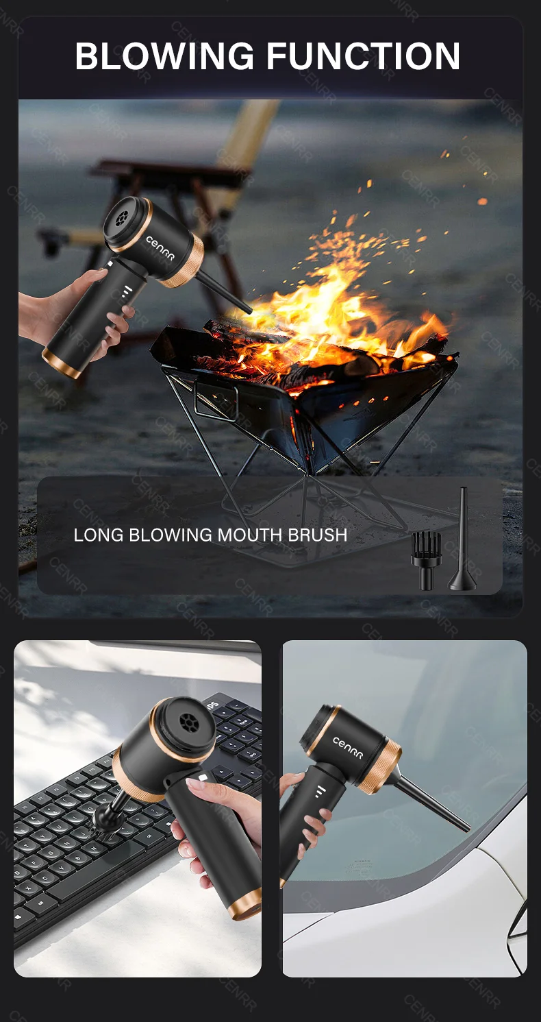 CENRR 2026 Car Vacuum Cleaner Mini 998000PA Cordless Powerful for Home Handheld Blower Car Cleaner Portable Car Vacuum Cleaner