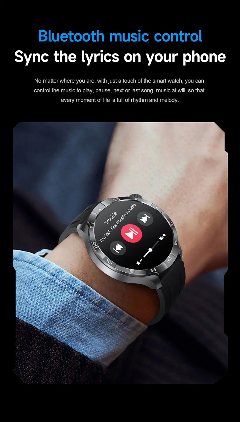 2026 Smart Watch Always display AMOLED NFC Bluetooth Call GPS trajectory Waterproof Health Sport Smartwatch Men for Android iOS