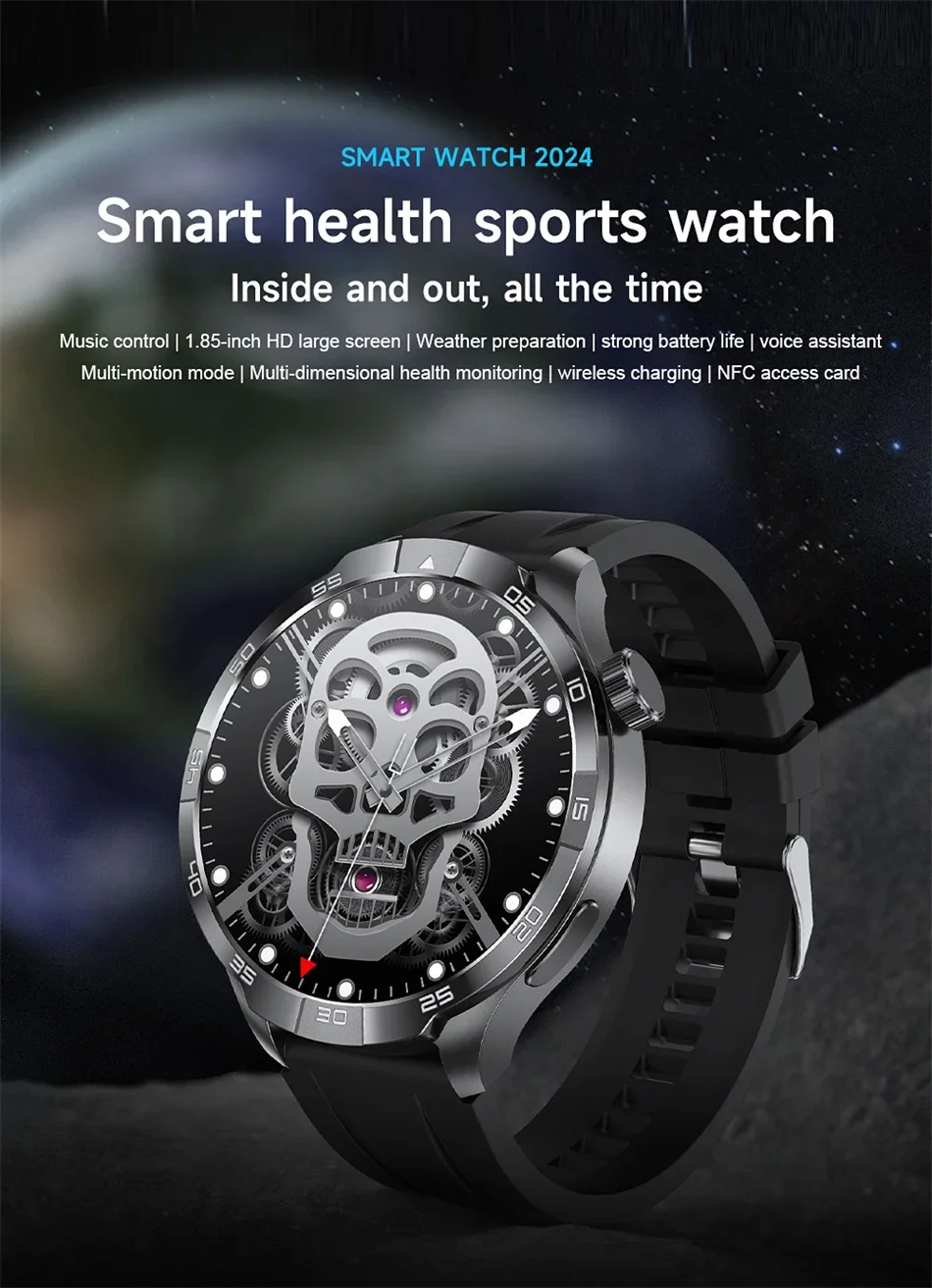 2026 Smart Watch Always display AMOLED NFC Bluetooth Call GPS trajectory Waterproof Health Sport Smartwatch Men for Android iOS