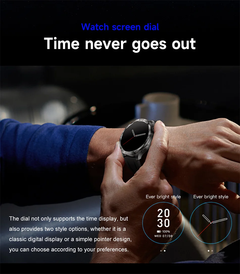 2026 Smart Watch Always display AMOLED NFC Bluetooth Call GPS trajectory Waterproof Health Sport Smartwatch Men for Android iOS