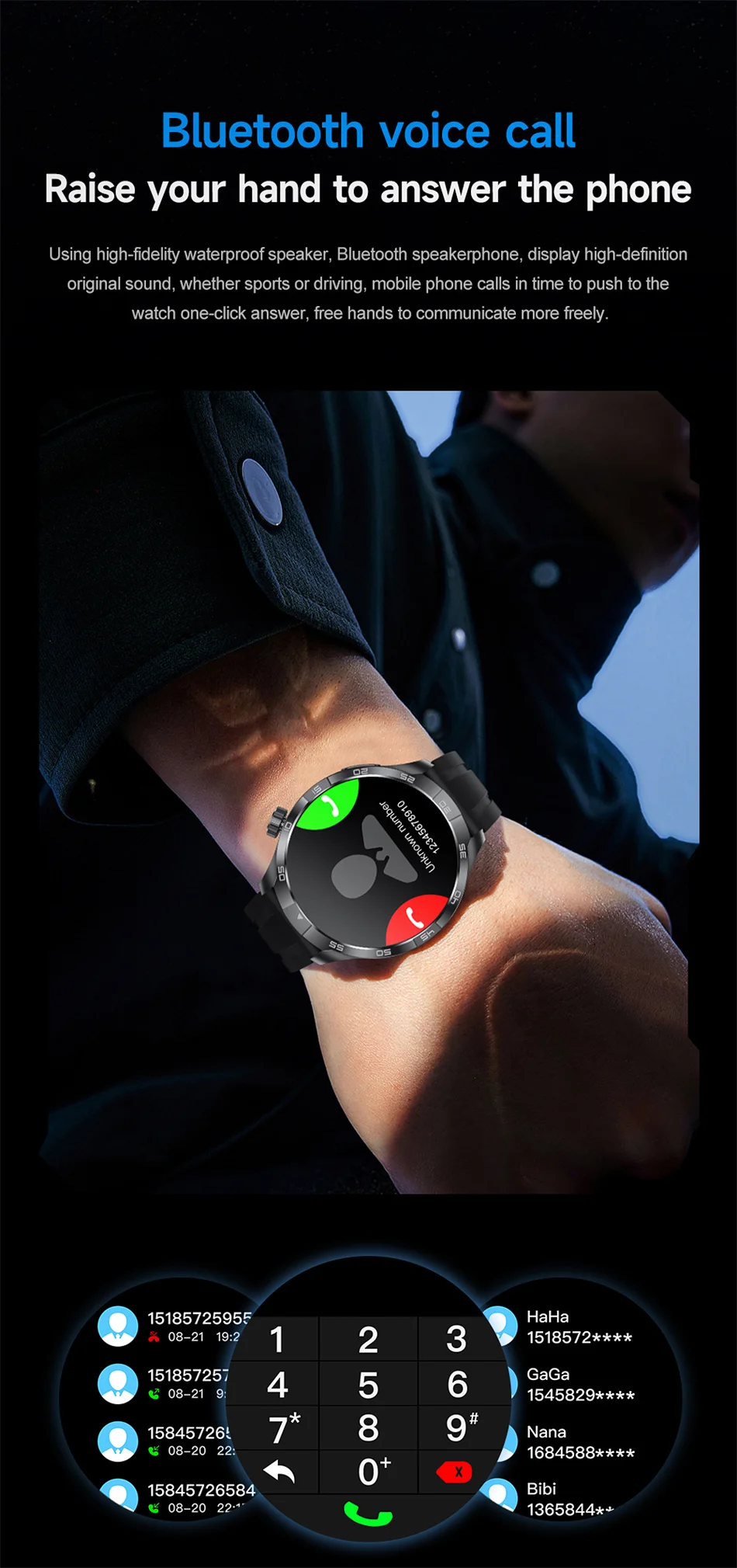 2026 Smart Watch Always display AMOLED NFC Bluetooth Call GPS trajectory Waterproof Health Sport Smartwatch Men for Android iOS