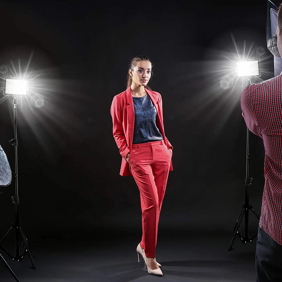 LED Photography Video Light Panel Lighting Photo Studio Lamp Kit For Shoot Live Streaming With Tripod Phone Stand RGB Filters