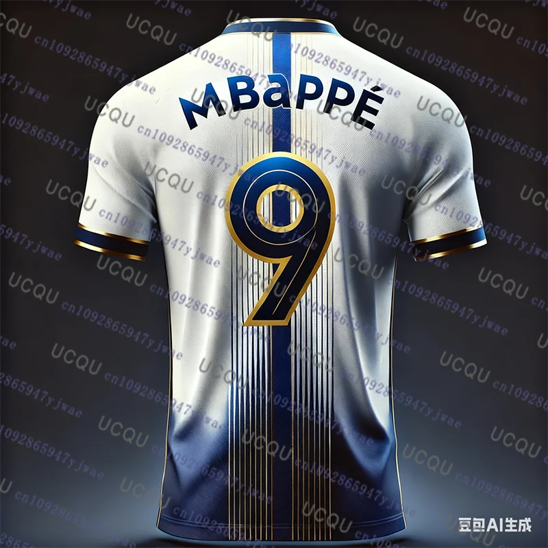 2026 New Special Edition Mbappé No.9 Football Jersey Overszied Training Uniform Breathable Quick Dry Fashion Tshirt Kid/Adult