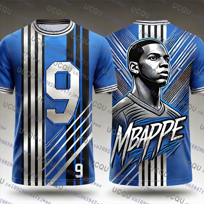 2026 New Special Edition Mbappé No.9 Football Jersey Overszied Training Uniform Breathable Quick Dry Fashion Tshirt Kid/Adult