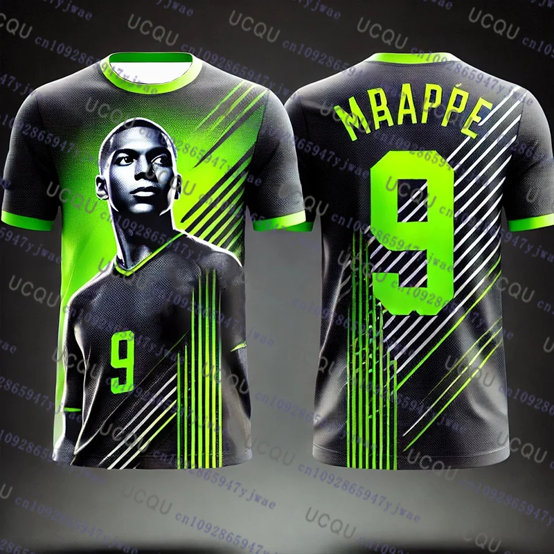2026 New Special Edition Mbappé No.9 Football Jersey Overszied Training Uniform Breathable Quick Dry Fashion Tshirt Kid/Adult