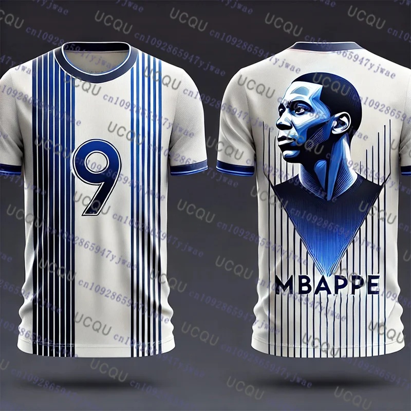 2026 New Special Edition Mbappé No.9 Football Jersey Overszied Training Uniform Breathable Quick Dry Fashion Tshirt Kid/Adult