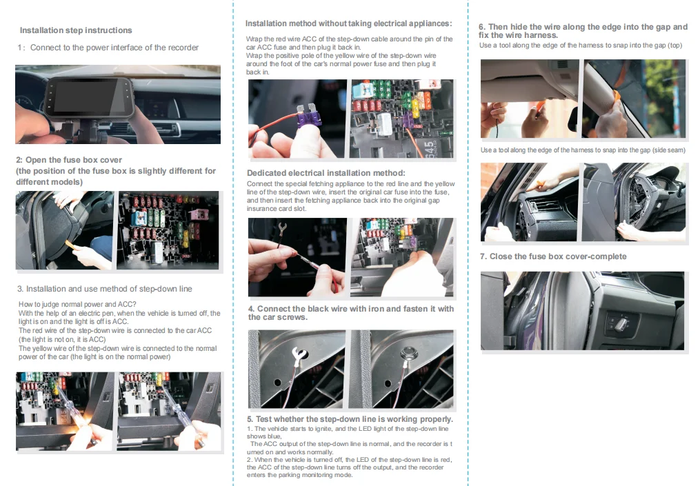 1080P Dash Cam for Car 2/3 Lens Options Front Rear Interior Surveillance & Drive Recorder